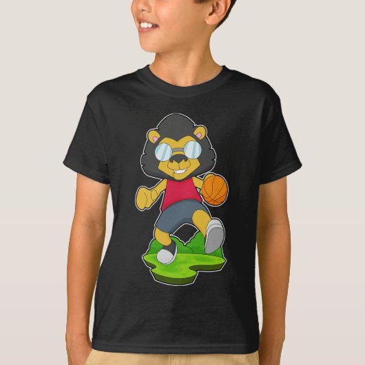 T-shirt Joueur de basket-ball Lion (Devant)