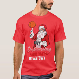 T-shirt Joueur de basket-ball Noël drôle Joueur de basket-