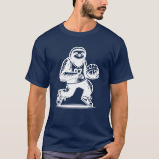 T-shirt Joueur de basket-ball paresseux silhouette sportiv