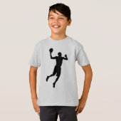 T-shirt Joueur de basket-ball Pop Art Silhouette (Devant entier)