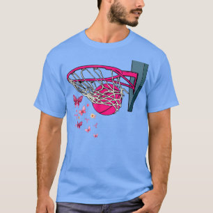 T-shirt Joueur de basket-ball rose Ruban Cancer du sein Pr