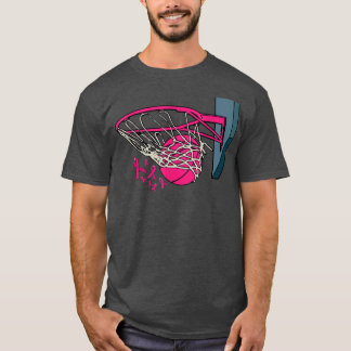 T-shirt Joueur de basket-ball rose Ruban Cancer du sein Pr
