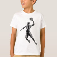 Joueur de basket-ball Slam Dunk Dark Design