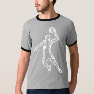T-shirt Joueur de basket-ball Slam Dunk Light Design