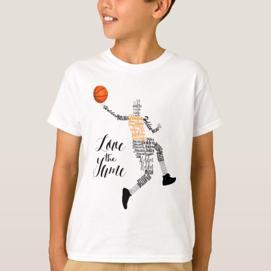 T-shirt Joueur de basket-ball sur mesure Aimer le jeu  (Devant)