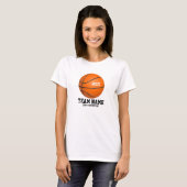 T-shirt Joueur de basket et équipe faits sur commande (Devant entier)