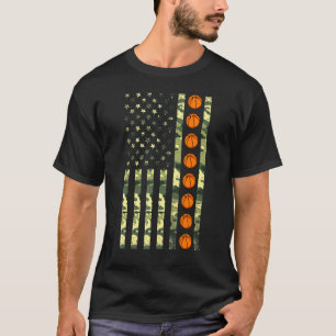 T-shirt Joueur de basketball patriotique USA American Flag