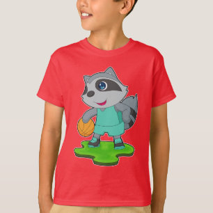 T-shirt Joueur de basketball Raton laveur Basketball
