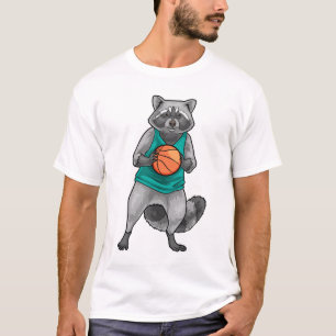 T-shirt Joueur de basketball Raton laveur Basketball Sport