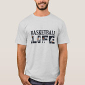 T-shirt joueur de basketball vie texte bleu (Devant)