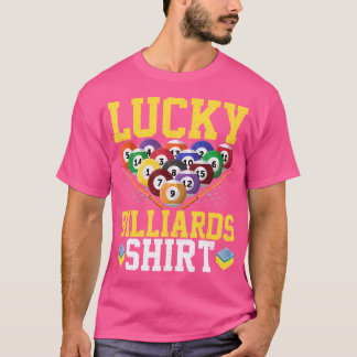 T-shirt Joueur de billard de piscine Lucky Billard