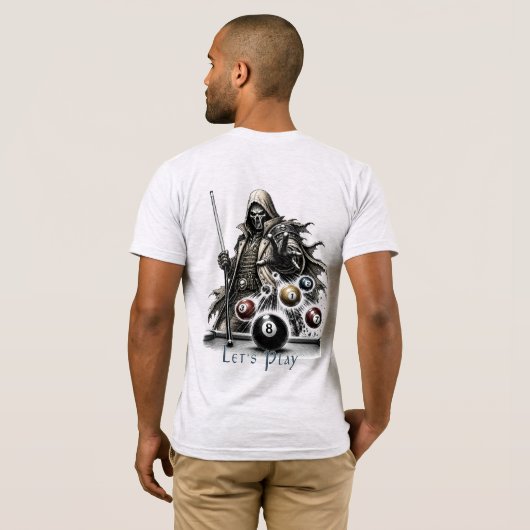 T-shirt Joueur de billard pirate de l'espace (Dos entier)