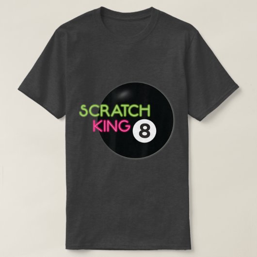 T-shirt Joueur de billard Scratch King (Design devant)