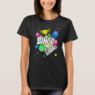 T-shirt Joueur de bingo Loto gagnant de bingo Loterie de j