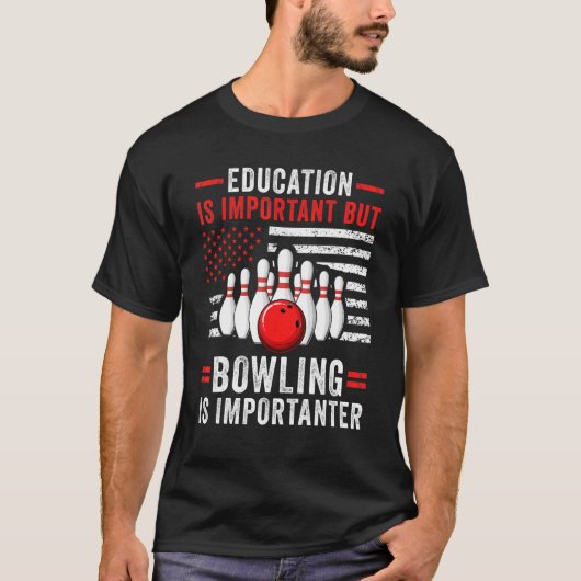 T-shirt Joueur de bowling US Drapeau Bowler Team Bowling L (Devant)