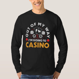 T-shirt Joueur de casino Machine à sous Écartez-vous de mo