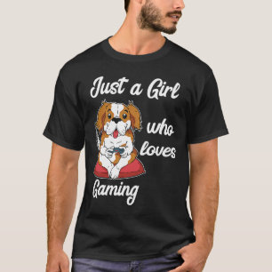 T-shirt Joueur de chien filles jeu consoles gamer vidéo g