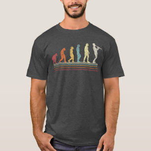 T-shirt Joueur de clarinette drôle Évolution Musicien Rétr