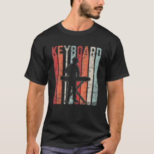 T-shirt Joueur de Clavier Musique Musicien Pianiste Vintag