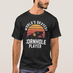 T-shirt Joueur de Cornhole le plus Okayest du monde