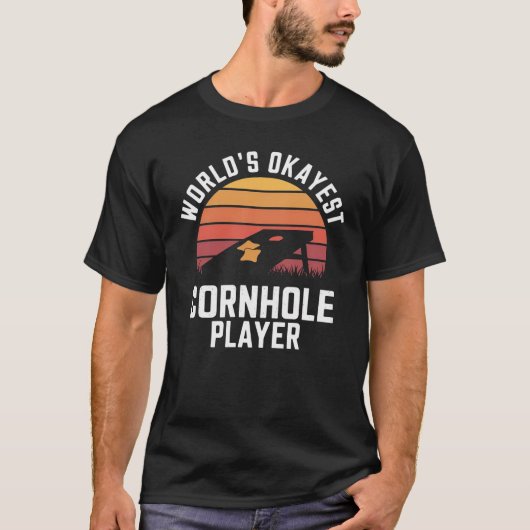 T-shirt Joueur de Cornhole le plus Okayest du monde (Devant)