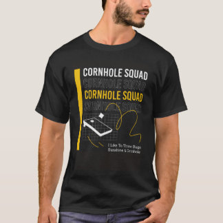 T-shirt Joueur de Cornhole Sack Traverser des sacs à lance