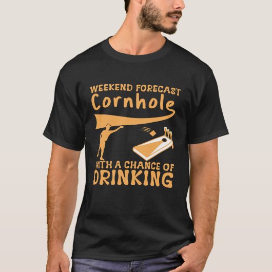 T-shirt Joueur de Cornhole, Tablettes, Amateur de bière, (Devant)