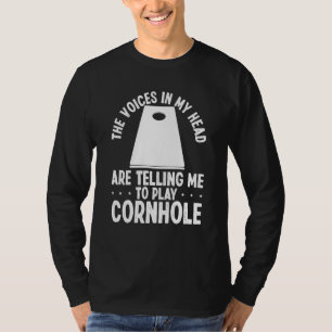T-shirt Joueur de Cornhole Voix dans ma tête Lancement de