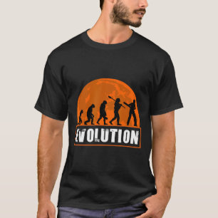 T-shirt Joueur de cricket drôle de cricket évolution humai