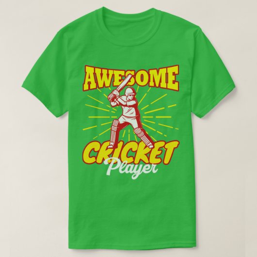 T-shirt Joueur de cricket génial (Design devant)