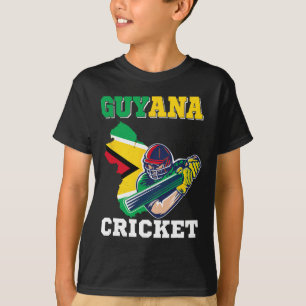 T-shirt Joueur de cricket guyanais Maillot de drapeau Spor