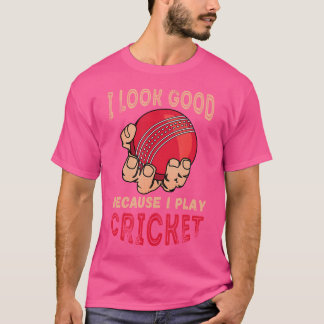 T-shirt Joueur de cricket Je regarde bon Batsman Cricket S