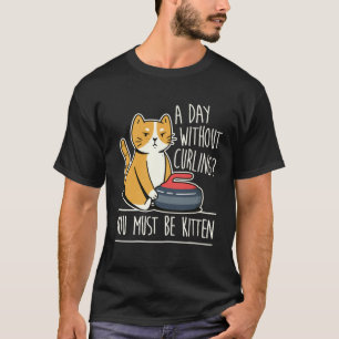 T-shirt Joueur de curling I Curling de chaton I Curling de