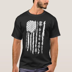 T-shirt Joueur de Disc Golf fan graphique drapeau américai