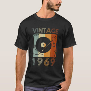 T-shirt Joueur de disques rétro vintage 1969 Anniversaire
