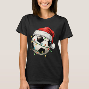 T-shirt Joueur de foot Noël Chapeau de Père Noël Xmas Spor