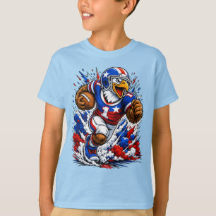 T-shirt Joueur de football aigle patriotique USA #1