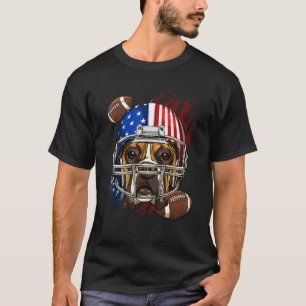 T-shirt Joueur de football américain Allemand Boxer Dog Fa