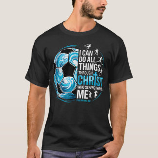 T-shirt Joueur de football Christian Je peux faire toutes