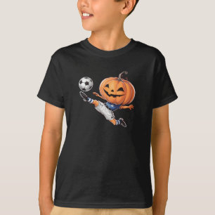 T-shirt Joueur de football citrouille Funny Ball Garçons É