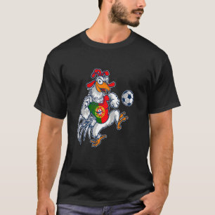 T-shirt Joueur de football Coq Football Drapeau Portugal