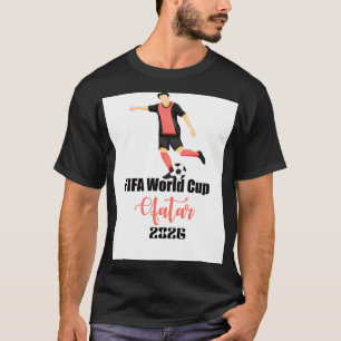 T-shirt Joueur de football Coupe du Monde FIFA Qatar 2026