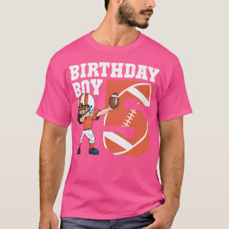 T-shirt Joueur De Football De 5E Anniversaire Dabbing 5 An