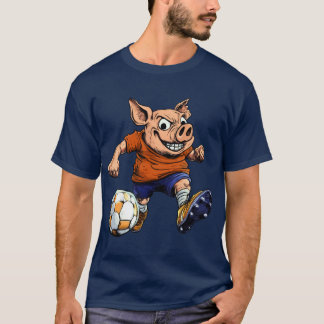 T-shirt joueur de football de cochon