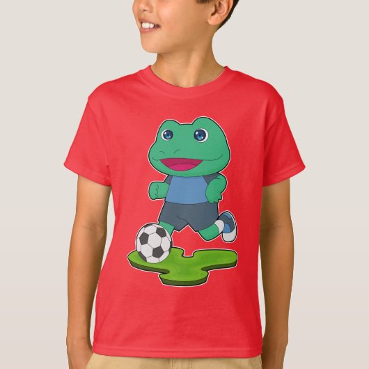 T-shirt Joueur de football de grenouille (Devant)