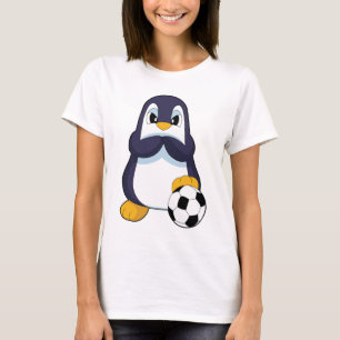 T-shirt Joueur de football de pingouin Sports de football
