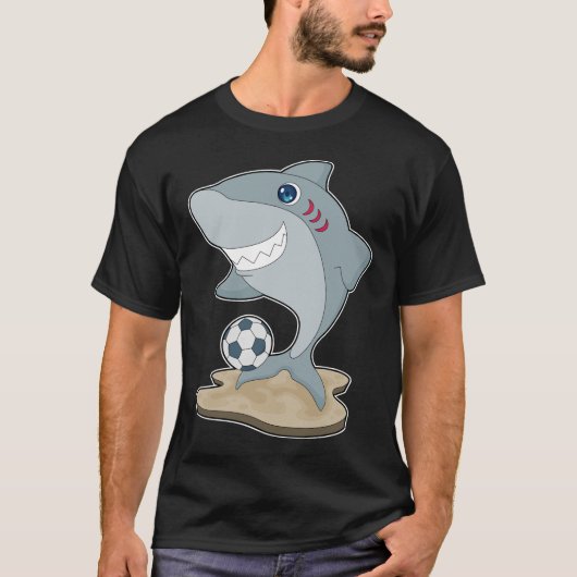 T-shirt Joueur de football de requin (Devant)