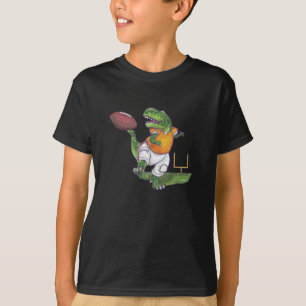 T-shirt Joueur de football Dino Kids Dark Tee