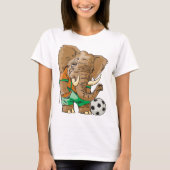 T-shirt Joueur de football éléphant Funny Sport animal (Devant)
