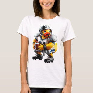 T-shirt Joueur de football en caoutchouc canard Ducky Duck